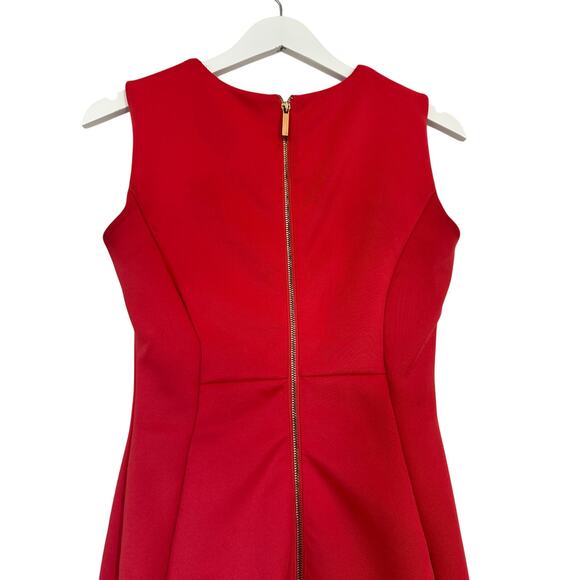 Calvin Klein Size Medium Peach Pink Orange Knee Length Sheath Work Career Dress - Picture 3 of 9